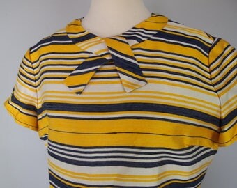 Vintage 60s Mod Dress - Mad Men Secretary Dress - Plus Size Vintage