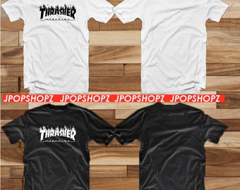 Thrasher shirt / Thrasher Skateboard T-shirt skate VER.3 Flames