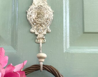 Shabby Chic,Vintage,Romantic, Metal and Crystal Hook, Glamorous,Crystal Organizer,Bathroom, bedroom, towel hook, Robe hook, Crystal