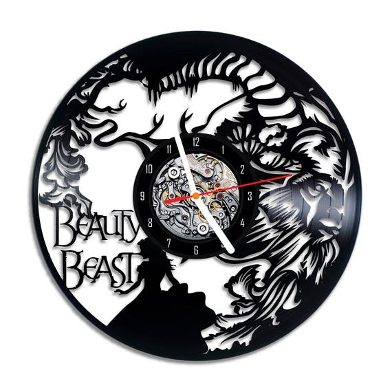 Beauty and the Beast Vinyl clock Beauty and the Beast home