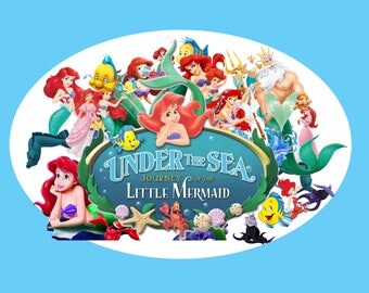 39 The Little Mermaid Clipart - Digital , PNG, image, picture, oil painting, drawing,llustration, art , birthday,handicraft 300 DPI, 300 PPI