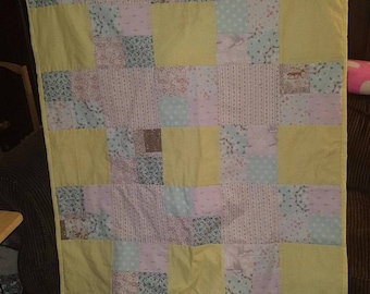 Handmade Throw Quilt Lap Quilt 50 x 40
