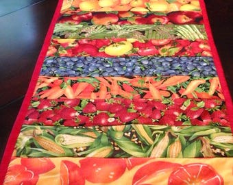 Farmers Market Quilted Table Runner