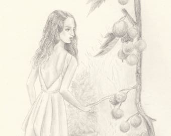 Water Nymph (pencil on paper)