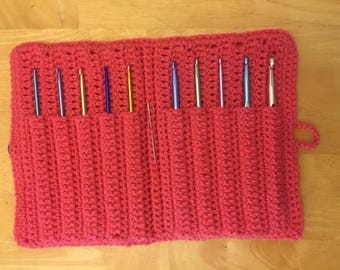 crochet hook case (hooks not included, just to show how it looks with them)
