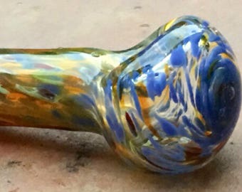 Multi color glass smoking pipe