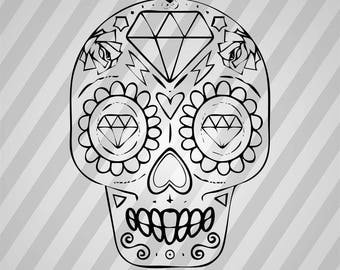 Sugar skull template | Etsy
