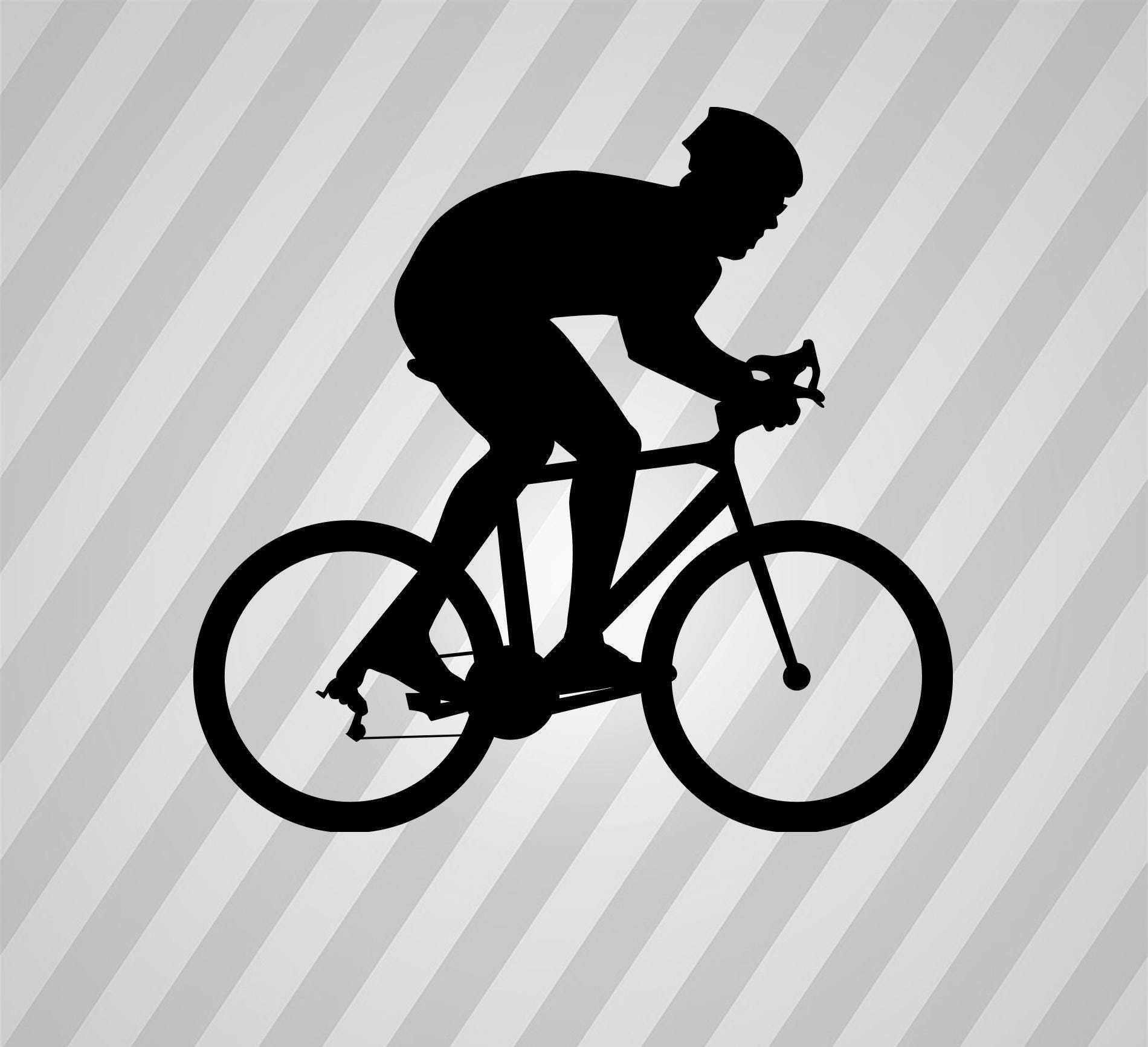 Download cycling Silhouette Svg Dxf Eps Silhouette Rld RDWorks Pdf