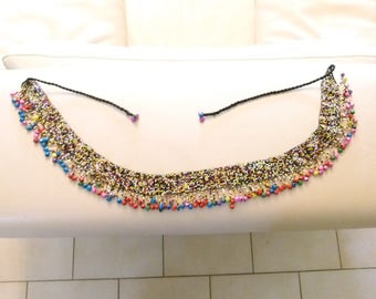 Woven Native American style beadwork belt