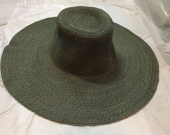 Sewn sisal straw hat body for millinery