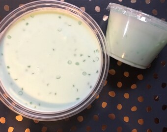 Minty Gelato Slime (chocolate mint scented) available in 4 oz and 8 oz.