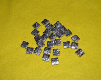 Set of 20 spacer beads silver