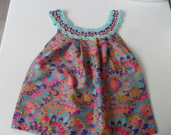 liberty fabric girl pinafore dress