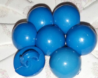 set of 7 buttons ball a 10 mm blue tail