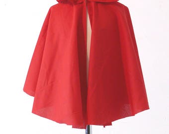 Red Cape 9-12 years old little Red Riding Hood costume