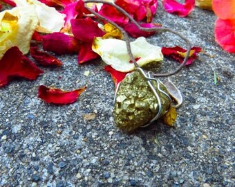Pyrite Crystal wrap-Fools Gold-Crystal Necklace