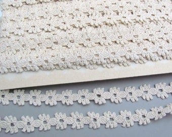 2 m - 16 mm Ecru cotton lace