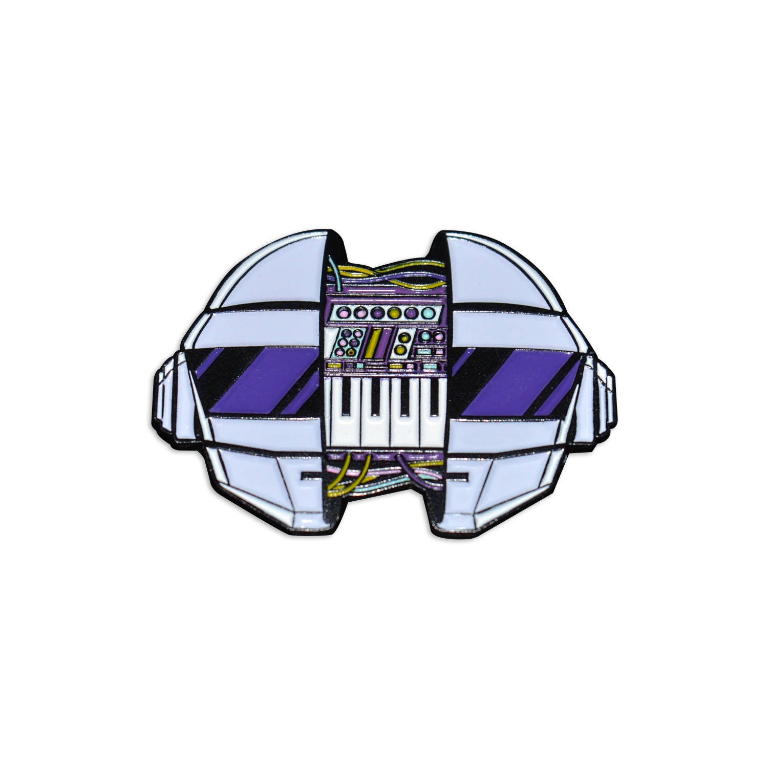Daft Punk Helmet Synth Synthwave Enamel Pin