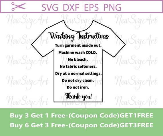 Download T-shirt Washing Instructions Svg Garment Care Card Svg