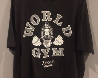 world gym gorilla shirt