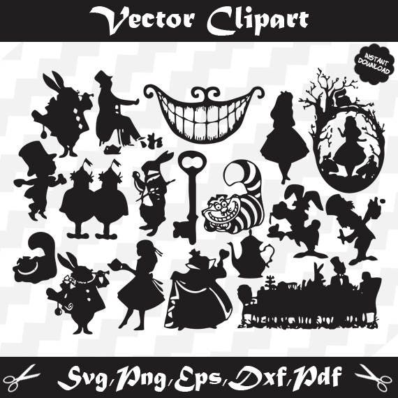 Alice in Wonderland svg Alice in Wonderland vector Alice in