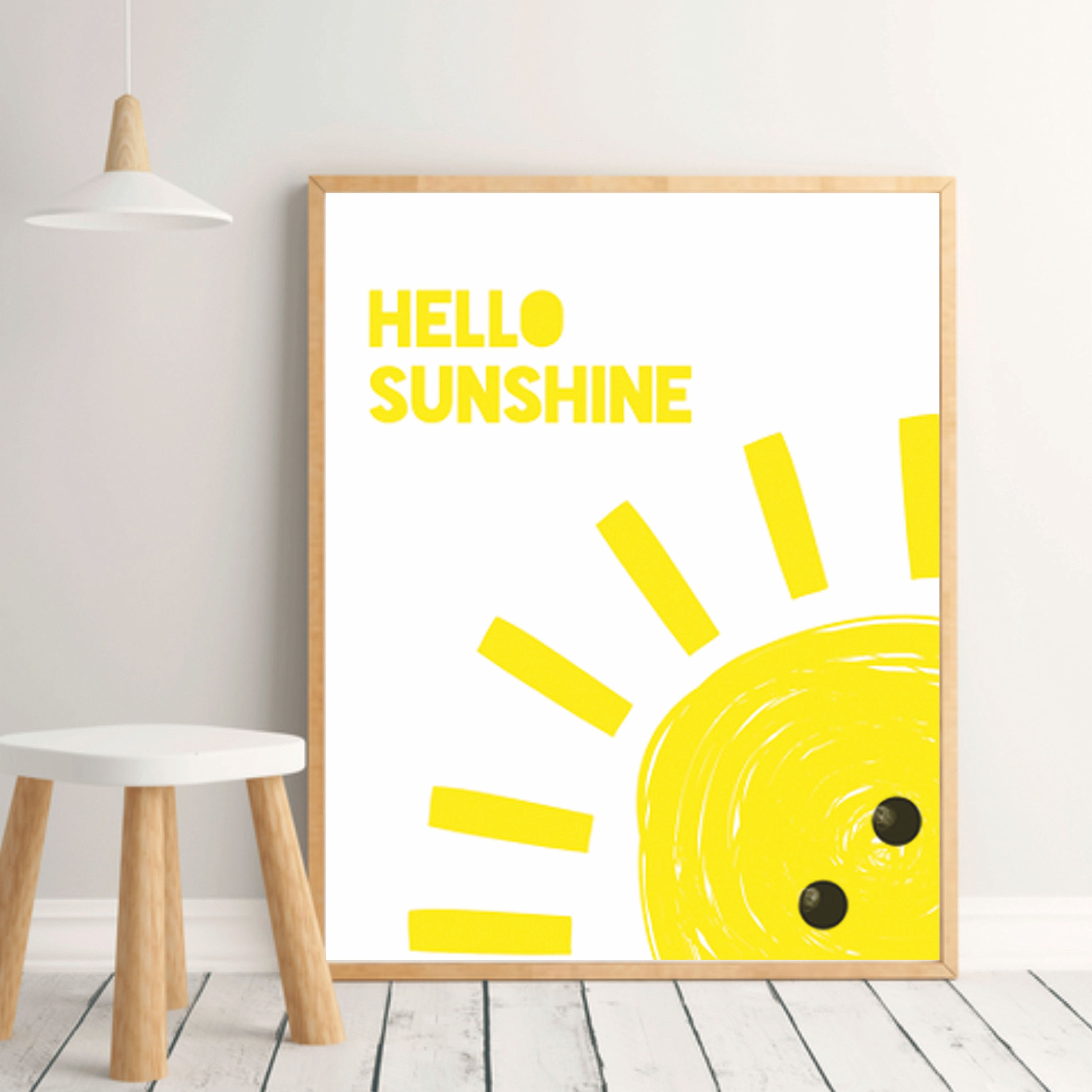 Hello Sunshine Print Hello Sunshine Wall Art Nursery Print