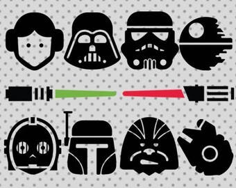 Download Star Wars SVG Chewbacca SVG Yoda SVG Princess Leia svg