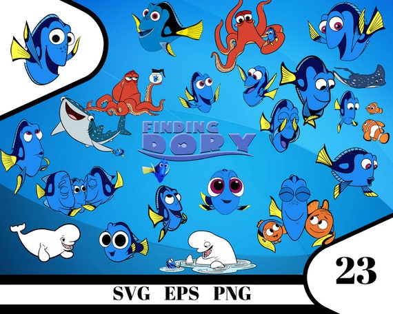 23 Finding Dory Clipart svg eps dxf png Digital 300