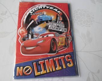 x 3D pattern Cars multicolored + 1 double card envelope 19.5 x 13.5 cm