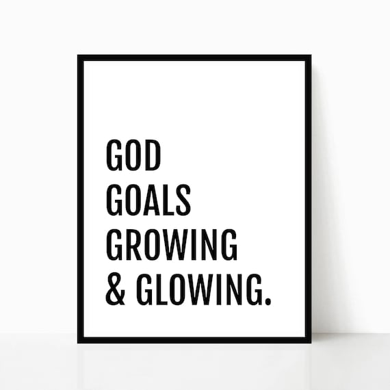 god goals growing and glowing shirt