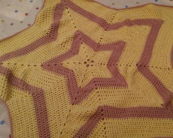 Crocheted star blanket