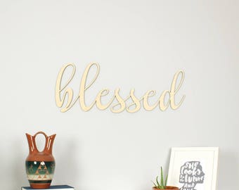 Cursive blessed | Etsy