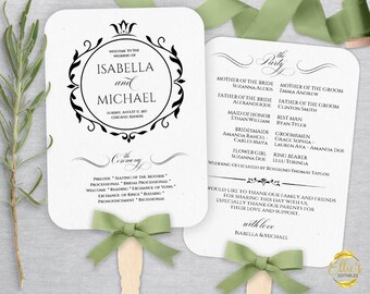 Wedding Fans Printable Wedding Fan Program Template Fan