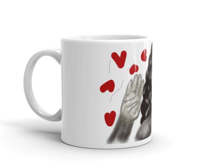 Hearts Coffee Mugs for Coffee Lovers, Gifts for Teachers, Mom, Friend, Grandma, Ceramic, Cute Design, Girls, Women, CoffeeShopCollection