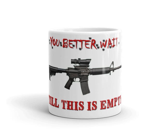 AR-15 Coffee Mugs for Coffee Lovers, Gifts for Him, Brother, Friend, Bros, Ceramic, Printed Tough Design, Guys, Men, CoffeeShopCollection