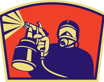 Spray paint decal | Etsy