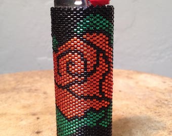 Stamped Leather Lighter Case - Flowers Assorted main image 0