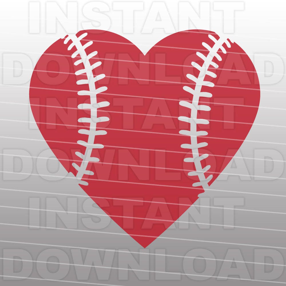 Download Baseball Heart SVG File Cutting Template-Clip Art for
