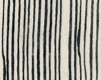 Nani Iro BEAU Yin Yang Kokka Japanese Fabric - Saaaa Saaa Noir - nep double gauze - 50cm