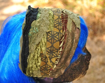 Headband - Dreadband - Boho Headband - Hippie Headband - Womens Headband - Sacred Geometry Dread Wrap - Hair Wrap - Gypsy Headband