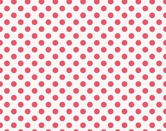 20%OFF Riley Blake Designs Garden Girl by Zoe Pearn - Dot Raspberry