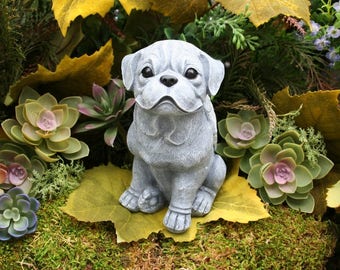 boxer dog angel statue