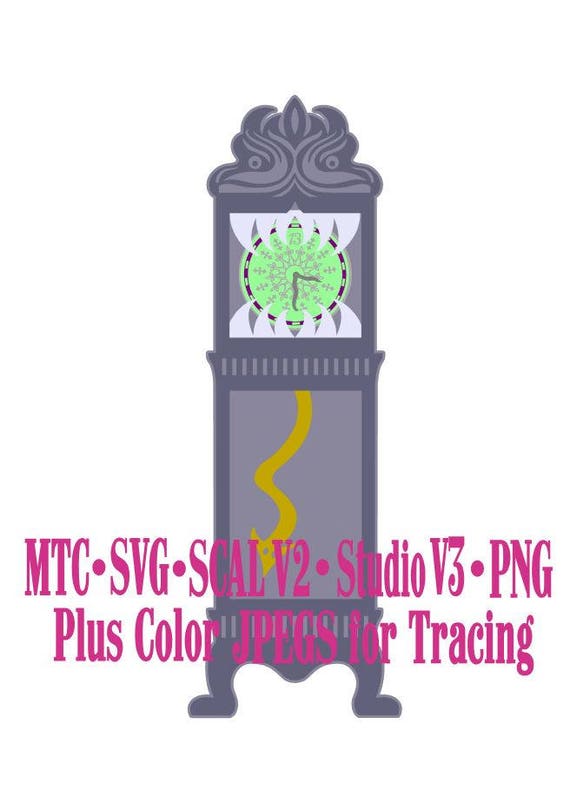 Haunted Mansion Clock 01 Halloween Christmas MTC Silhouette