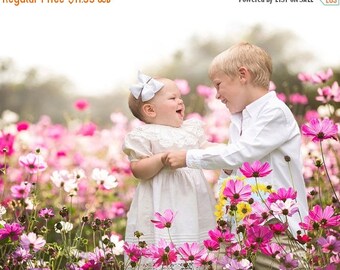 50% Off - Digital Background, Photo Overlays, Background Replacement, Photography Backgrounds & Backdrops, Wind Flowers, Pink Flower Field