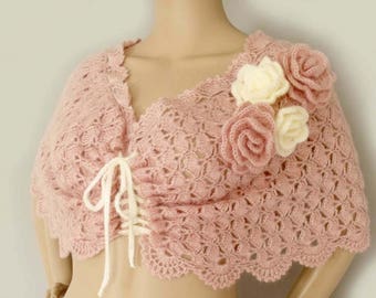 Bridal cape, Crochet shawl, Crochet cape, Lace cape, Freeform crochet, Cape stole, Shawl cape, Wedding cape, Victorian cape, Shoulder wrap
