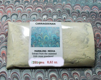 Marbled paper supplies   Carragheen moss seaweed, powdered- -  250 grams  - 0,55 pounds.-  577
