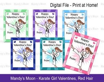 Karate valentines | Etsy