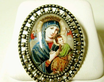 Our Lady of Perpetual Help brooch/pin - BR02-116
