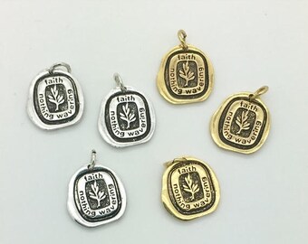 ON SALE 2017 youth theme, LDS Mutual theme, Faith Nothing wavering charm or Necklace, Lds Young Women's jewelry, gold or silver, Yw girls ca