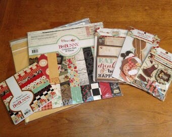 New Bo Bunny KISS THE COOK Paper and Ephemera Collection